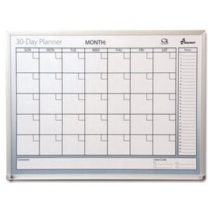 Dry Erase Board 30-Day Planner 36 X 24