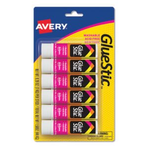 Glue Stick Dries Clear 6 /Pack