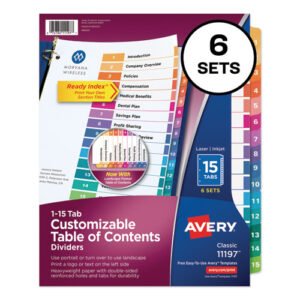 Multicolor Tab Divider 6/Set