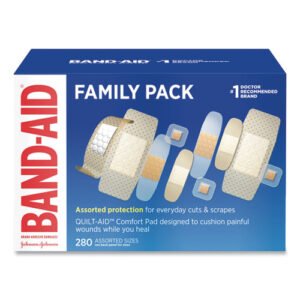 Sheer and Clear Adhesive Bandages, Assorted Sizes, 280/Box