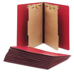 Classification Folder 2 Divider Light Dark Red
