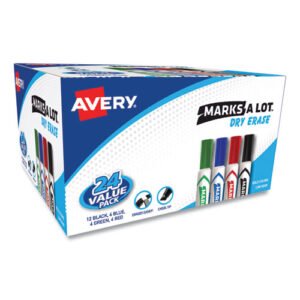 Dry Erase Marker Chisel Tip Assorted 24/Pack