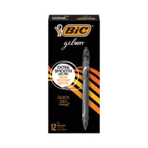 Retractable Gel Pen Black Ink Dozen